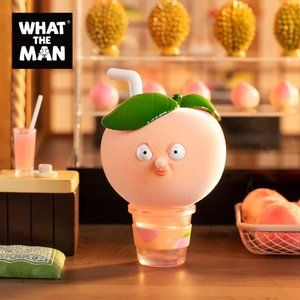 POP MART Flocked Anthropomorphic Peach Drink